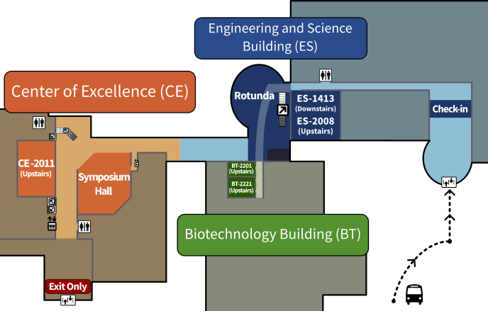 Map of Innovative Technologies Complex labeled with several rooms